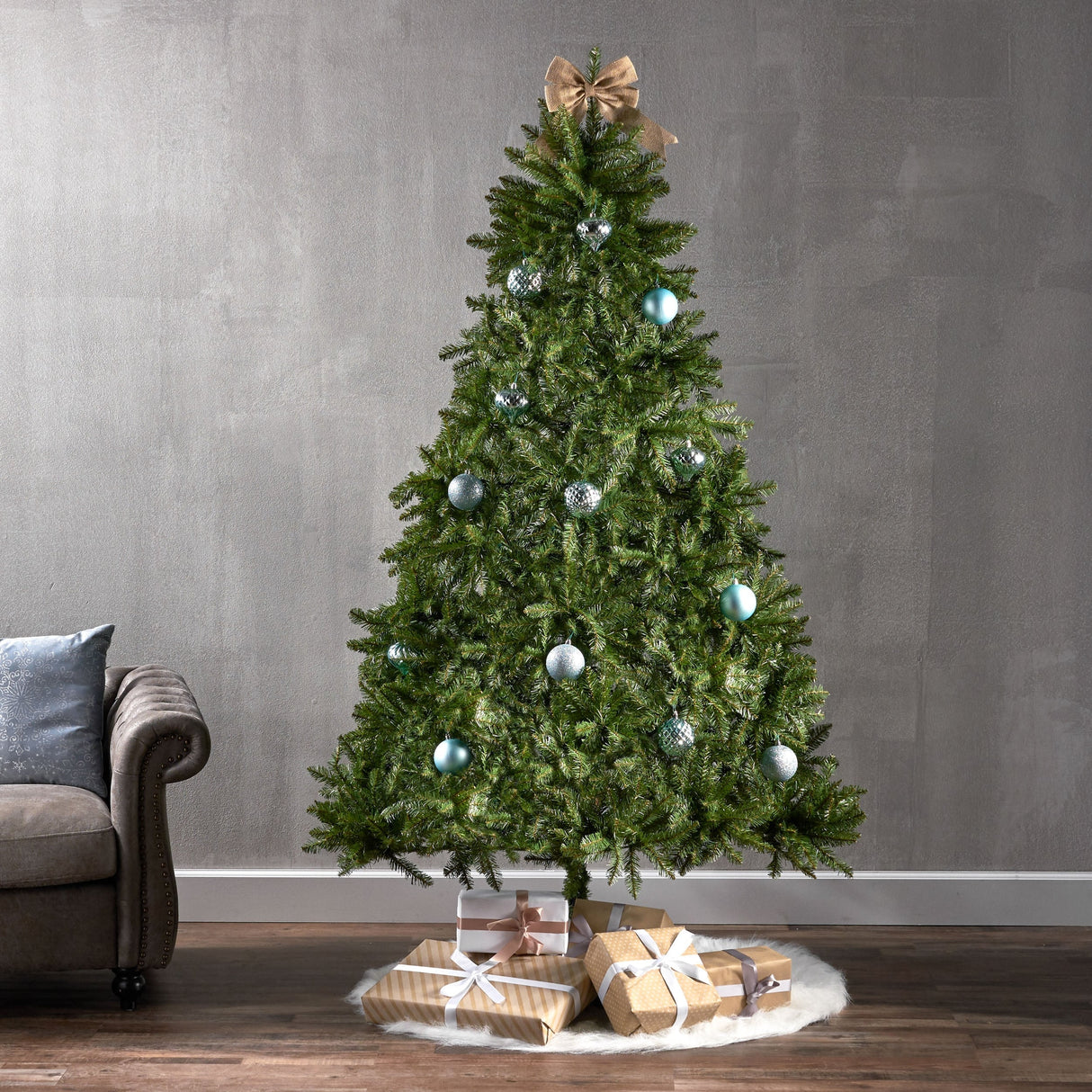 7-foot Fraser Fir Pre-Lit String Light or Unlit Hinged Artificial Christmas Tree by Christopher Knight Home