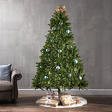 7-foot Fraser Fir Pre-Lit String Light or Unlit Hinged Artificial Christmas Tree by Christopher Knight Home