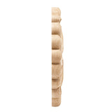 7 in. x 7/8 in. Unfinished X-Large Hand Carved North American Solid Hard Maple Decorative Rosette Applique