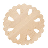7 in. x 7/8 in. Unfinished X-Large Hand Carved North American Solid Hard Maple Decorative Rosette Applique