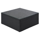 7-piece Outdoor Rattan Wicker Conversation Sofa Set With Colorful Pillows