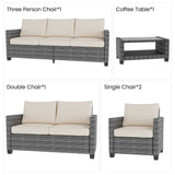 7-seater Outdoor Patio Furniture Sets Sectional Furniture Couch Set