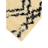 7 x 5 Feet Aztac Pattern Polypropylene Power Loomed Rug, Beige and Black - 5'3 x 7'7