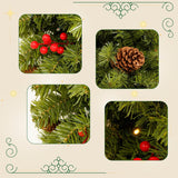 7.5/6ft Upside Down Hanging Quarter Tree, Christmas tree hanging from the ceiling, Xmas Tree with 300 LED Warm White Lights