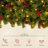 7.5/6ft Upside Down Hanging Quarter Tree, Christmas tree hanging from the ceiling, Xmas Tree with 300 LED Warm White Lights