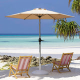 7.5 FT Patio Umbrella with Push Button Tilt and Crank, 8 Sturdy Ribs
