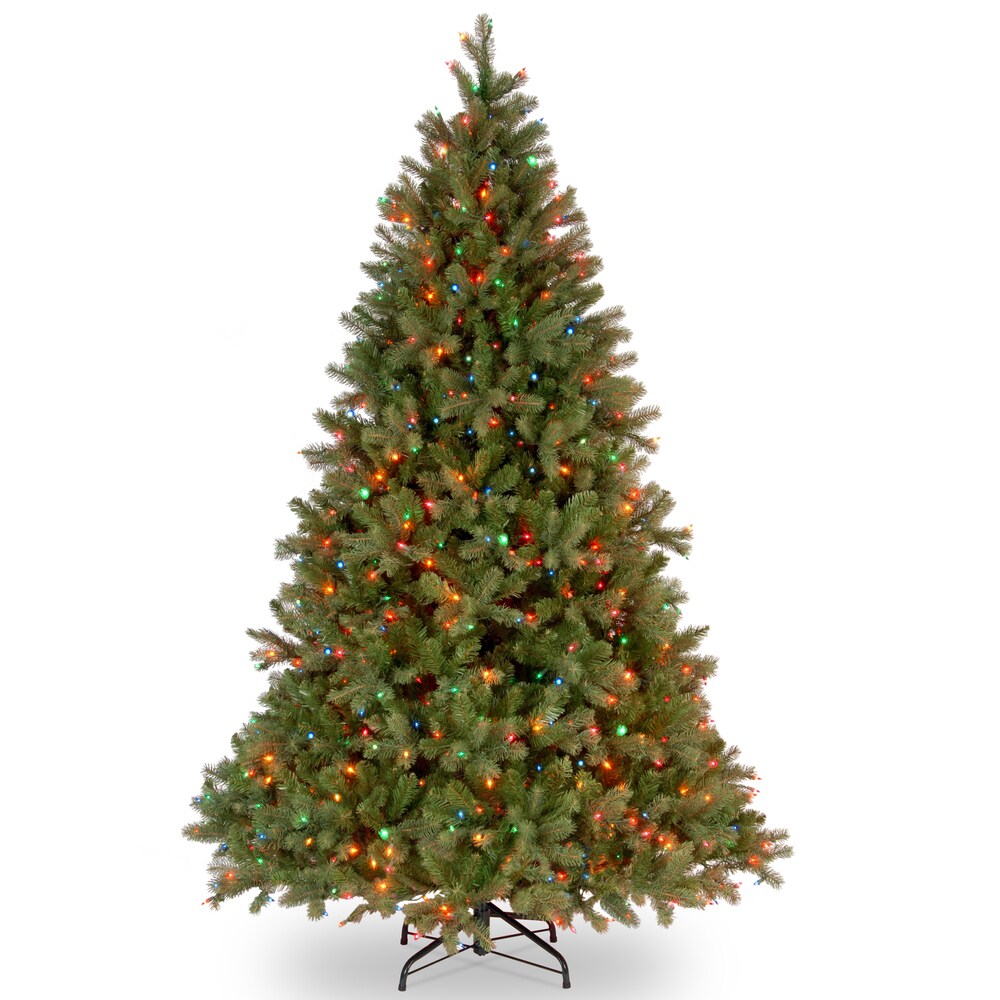 National Tree Company 7.5 ft. Feel-Real Downswept Douglas Fir Hinged Tree with 750 Multi Lights