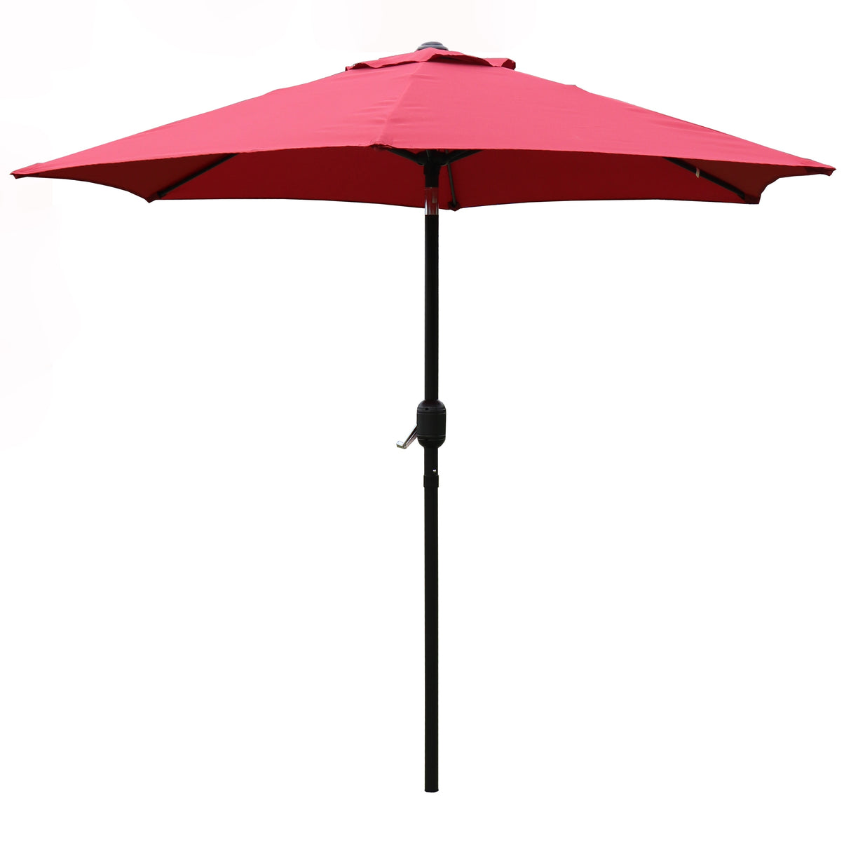 7.5 Ft Red Market/Patio Umbrella with Tilt and Crank