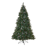 7.5-ft Spruce Pre-Lit or Unlit Artificial Christmas Tree with Frosted Branches Red Berries Pinecones by Christopher Knight Home