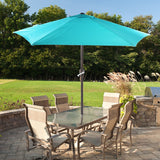 7.5" Patio Umbrella Outdoor Table Market Umbrella with Push Button Tilt and Crank