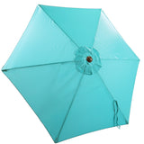 7.5" Patio Umbrella Outdoor Table Market Umbrella with Push Button Tilt and Crank