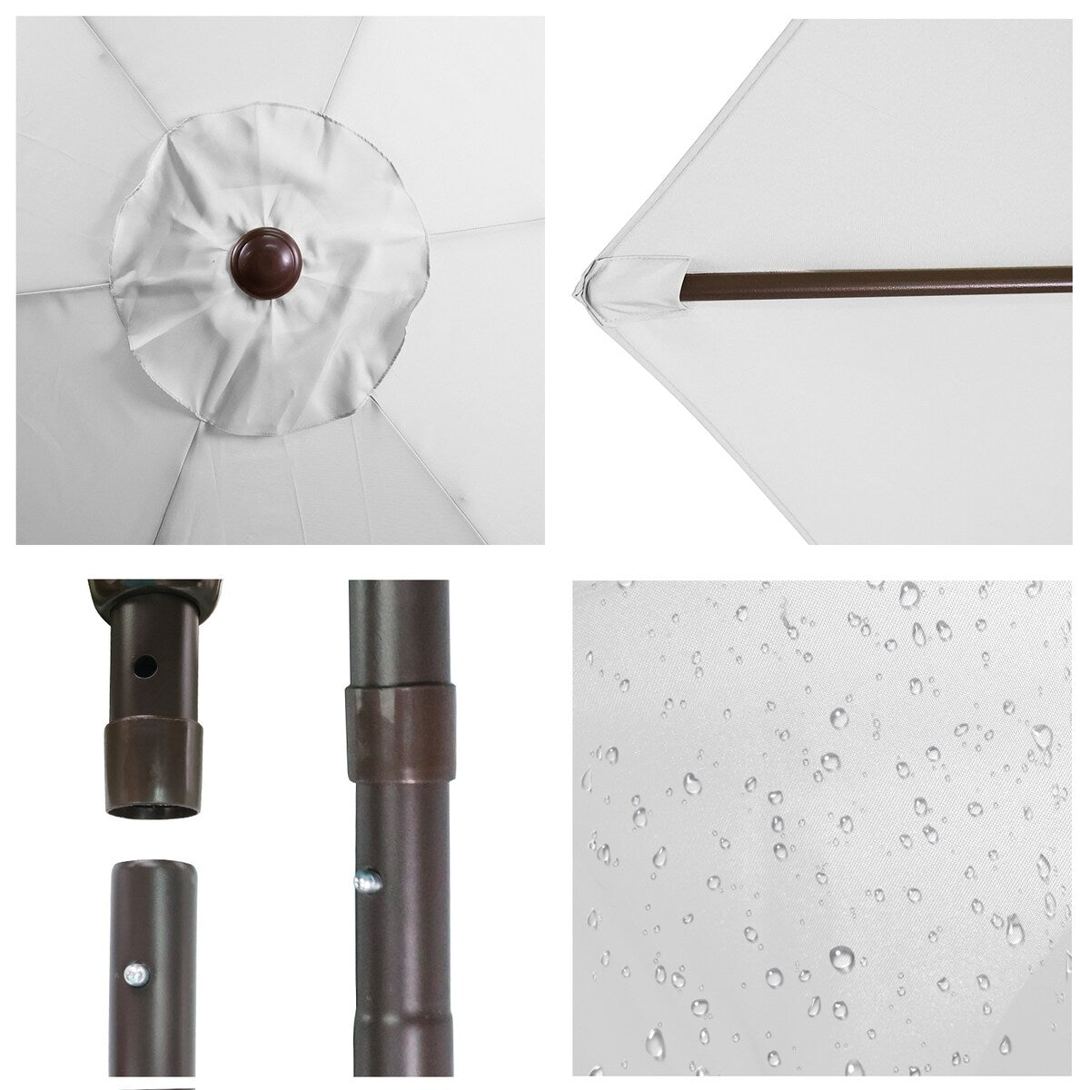 7.5" Patio Umbrella Outdoor Table Market Umbrella with Push Button Tilt and Crank