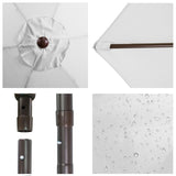 7.5" Patio Umbrella Outdoor Table Market Umbrella with Push Button Tilt and Crank