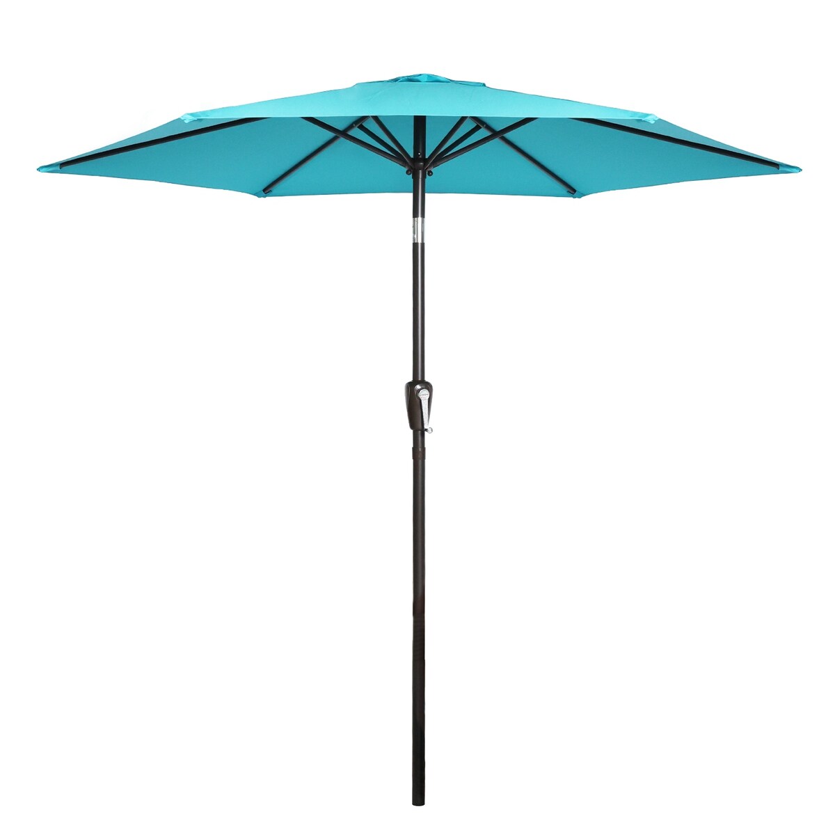 7.5" Patio Umbrella Outdoor Table Market Umbrella with Push Button Tilt and Crank