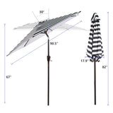 7.5" Patio Umbrella Outdoor Table Market Umbrella with Push Button Tilt and Crank