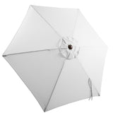 7.5" Patio Umbrella Outdoor Table Market Umbrella with Push Button Tilt and Crank
