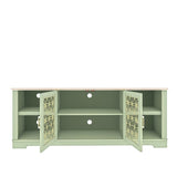 70 in. Rustic Decorative Floral Door TV Stand for up to 80" TVs
