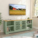 70 in. Rustic Decorative Floral Door TV Stand for up to 80" TVs