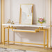 70 inch Console Table Narrow Long Behind Sofa Table with 2 Ties