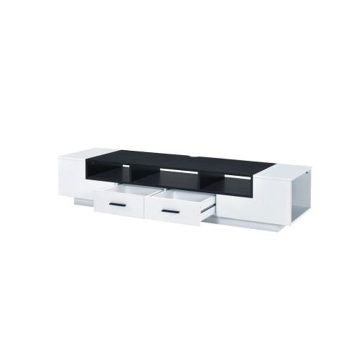 70 inch TV benches modern television stands with black and white finish