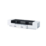 70 inch TV benches modern television stands with black and white finish