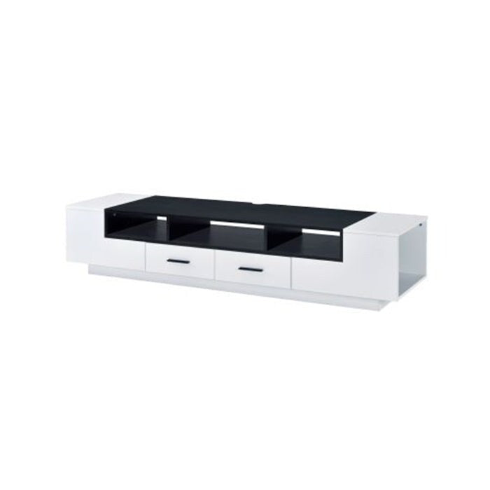 70 inch TV benches modern television stands with black and white finish