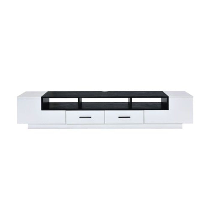 70 inch TV benches modern television stands with black and white finish
