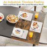 70.8 x 35.4 inch Dining Table for 6-8, Kitchen Dining Room Table with Tube Metal Frame,Brown