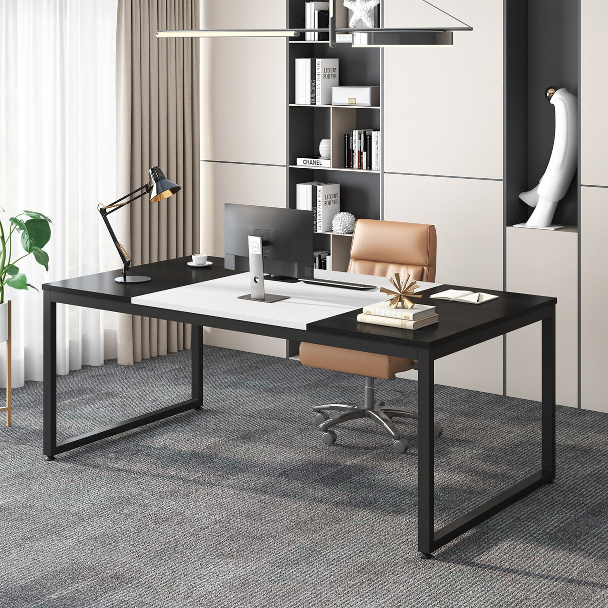 70.86 Inches Large Executive Computer Desk,6FT Conference Table,Dining Table for 4-6 Prople