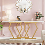 70.9 Inch Long Sofa Console Table for Entryway,Modern Hallway Accent Tables with Stylish Metal Legs