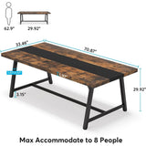70.87 Inches Dining Table for 8 People