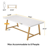 70.87 Inches Dining Table for 8 People