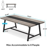 70.87 Inches Dining Table for 8 People