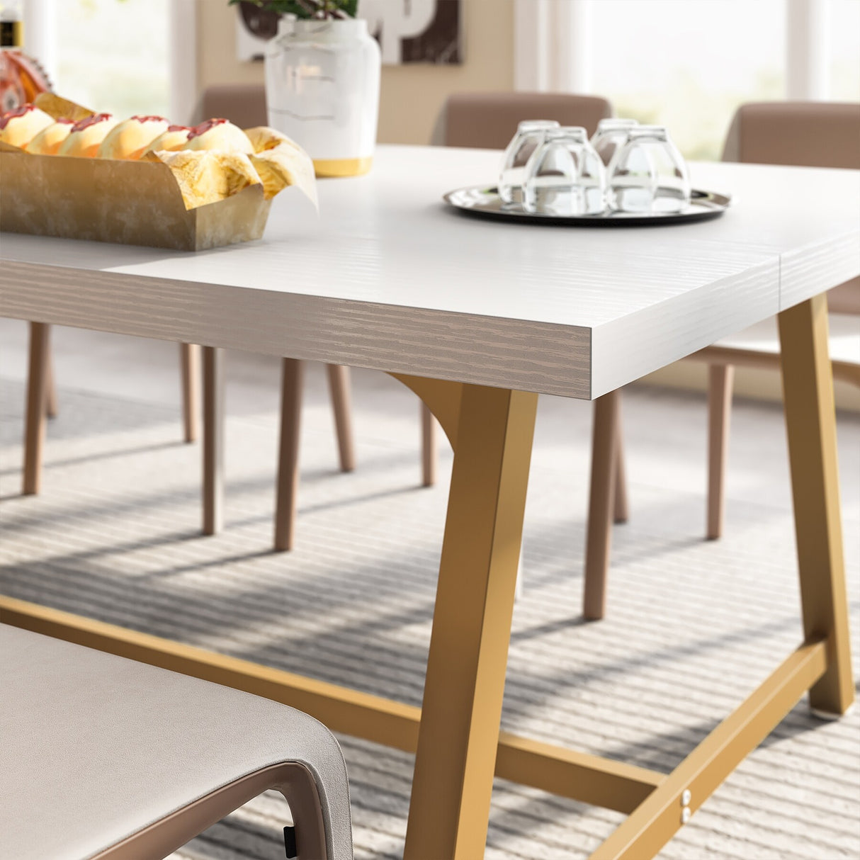 70.87 Inches Dining Table for 8 People