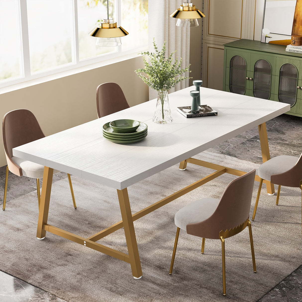 70.87 Inches Dining Table for 8 People