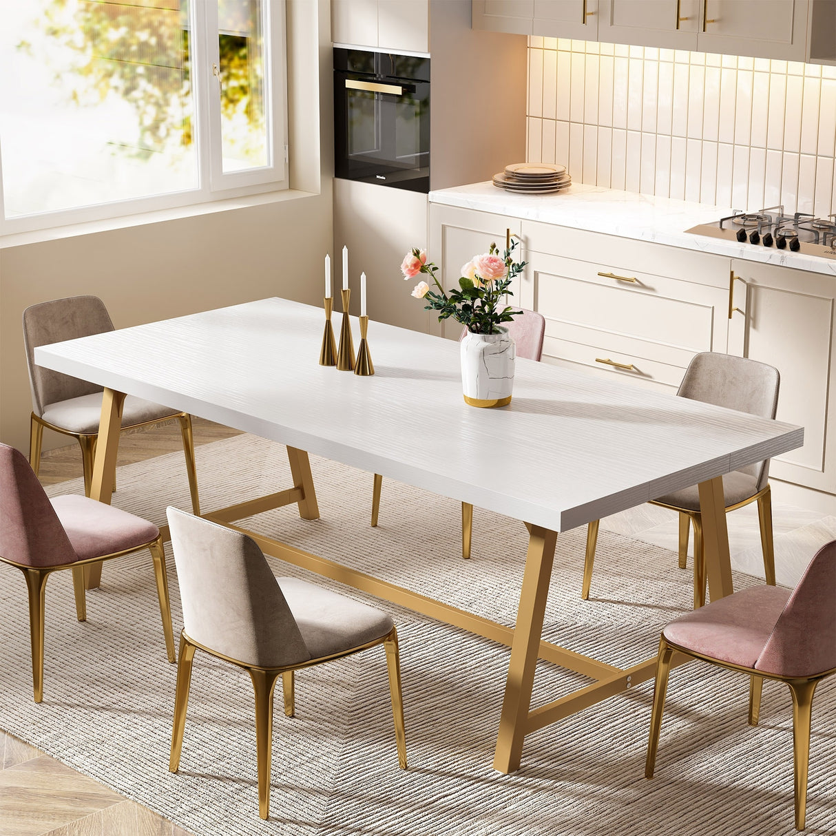 70.87 Inches Dining Table for 8 People