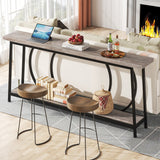 70.9 Inch Extra Long Narrow Sofa Console Table with Metal Frame for Entryway Living Room