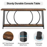 70.9 Inch Extra Long Narrow Sofa Console Table with Metal Frame for Entryway Living Room
