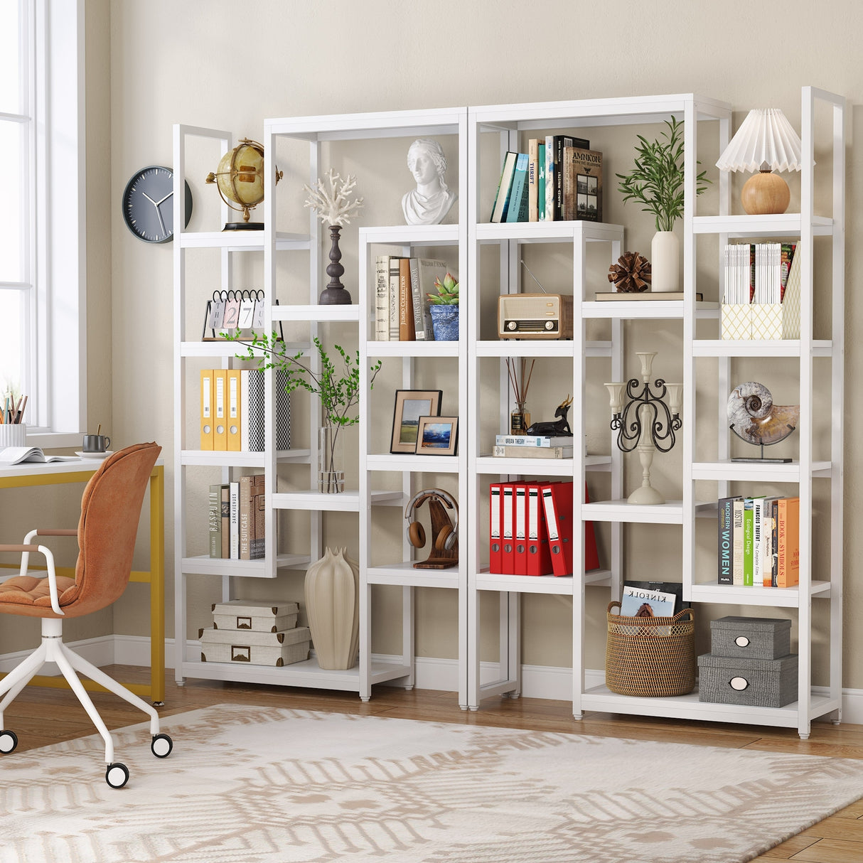 6-Tier Tall Bookshelf and Bookcase, 70.9 inch 12-Shelf Display Shelves for Living Room