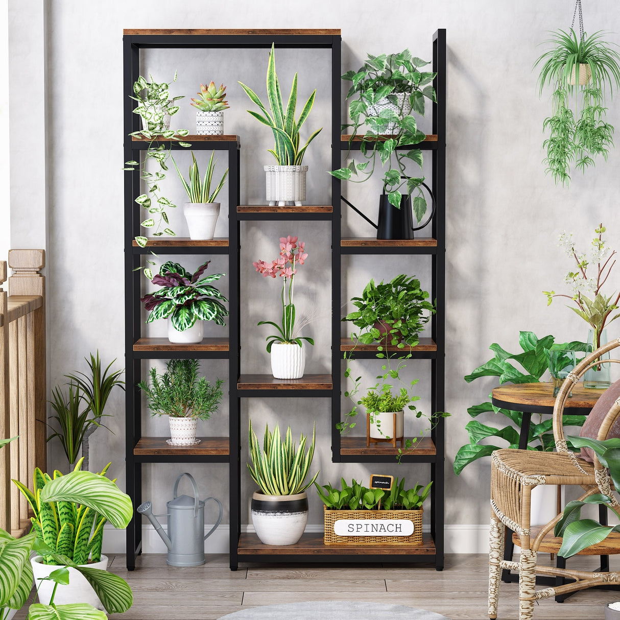 6-Tier Tall Bookshelf and Bookcase, 70.9 inch 12-Shelf Display Shelves for Living Room