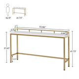 70.9" Extra Long Sofa Console Table, Behind The Couch Table Narrow Entryway Table