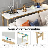 70.9" Extra Long Sofa Console Table, Behind The Couch Table Narrow Entryway Table
