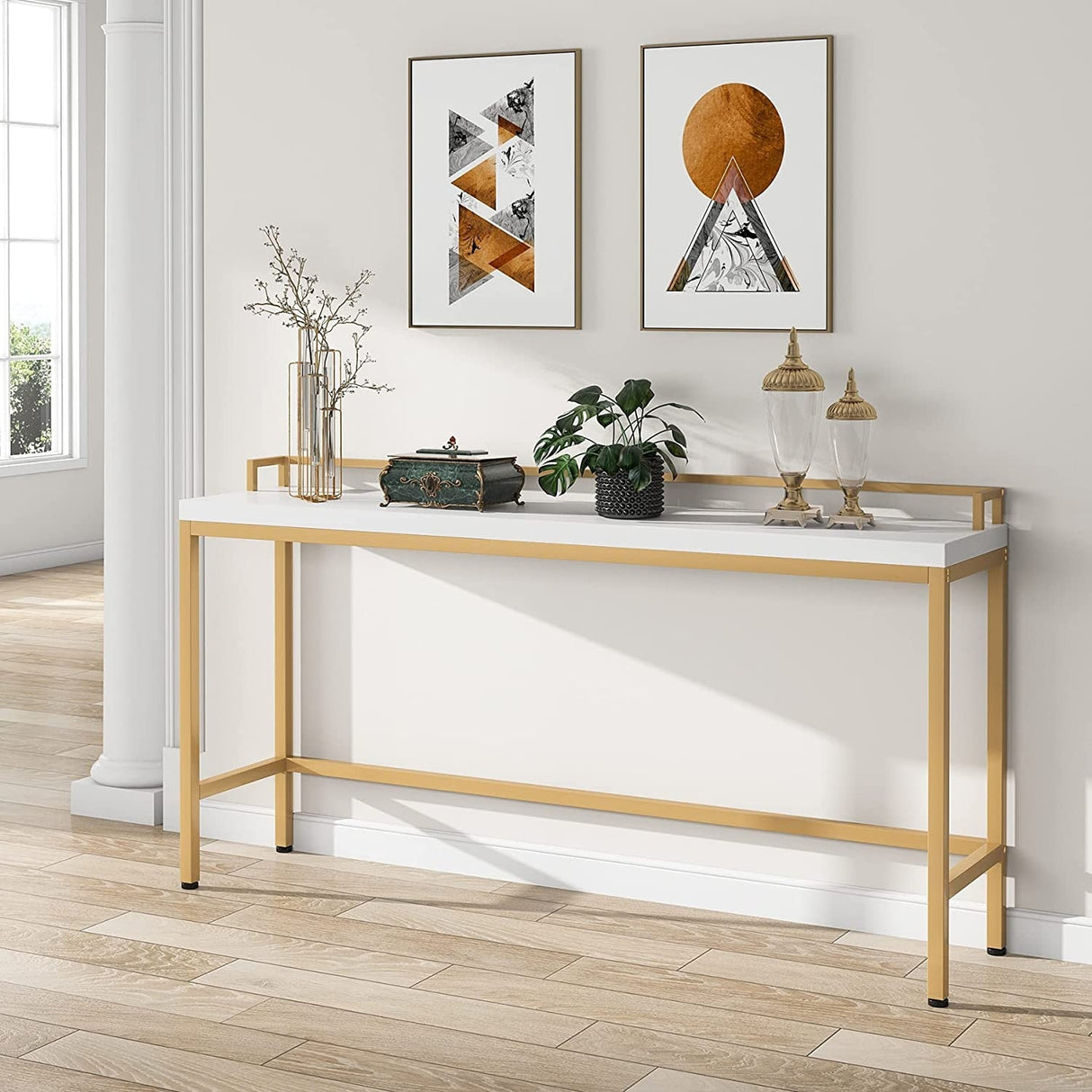Console Table Behind Sofa Couch, 70.9 inch Long Narrow Entry Table