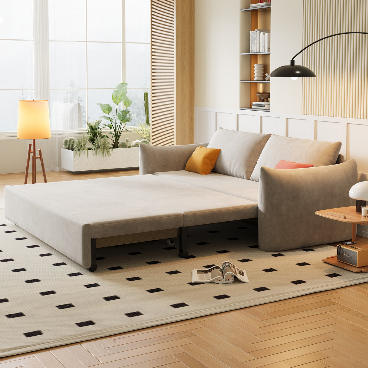 70.9" Double Sleeper Sofa & Sofa Bed Pull Out Couch with Storage - 70'9" x 34'6"