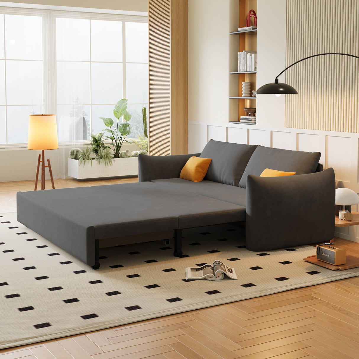 70.9" Double Sleeper Sofa & Sofa Bed Pull Out Couch with Storage - 70'9" x 34'6"