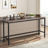 70.9" Extra Long Sofa Console Table, Behind The Couch Table Narrow Entryway Table