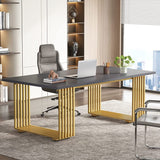 70.9" Modern Office Desk, Wood Computer Desk Large Executive Desk