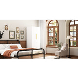 70.9"H Armoires & Wardrobe Two Drawers Hanging Storage Closet Cabinet