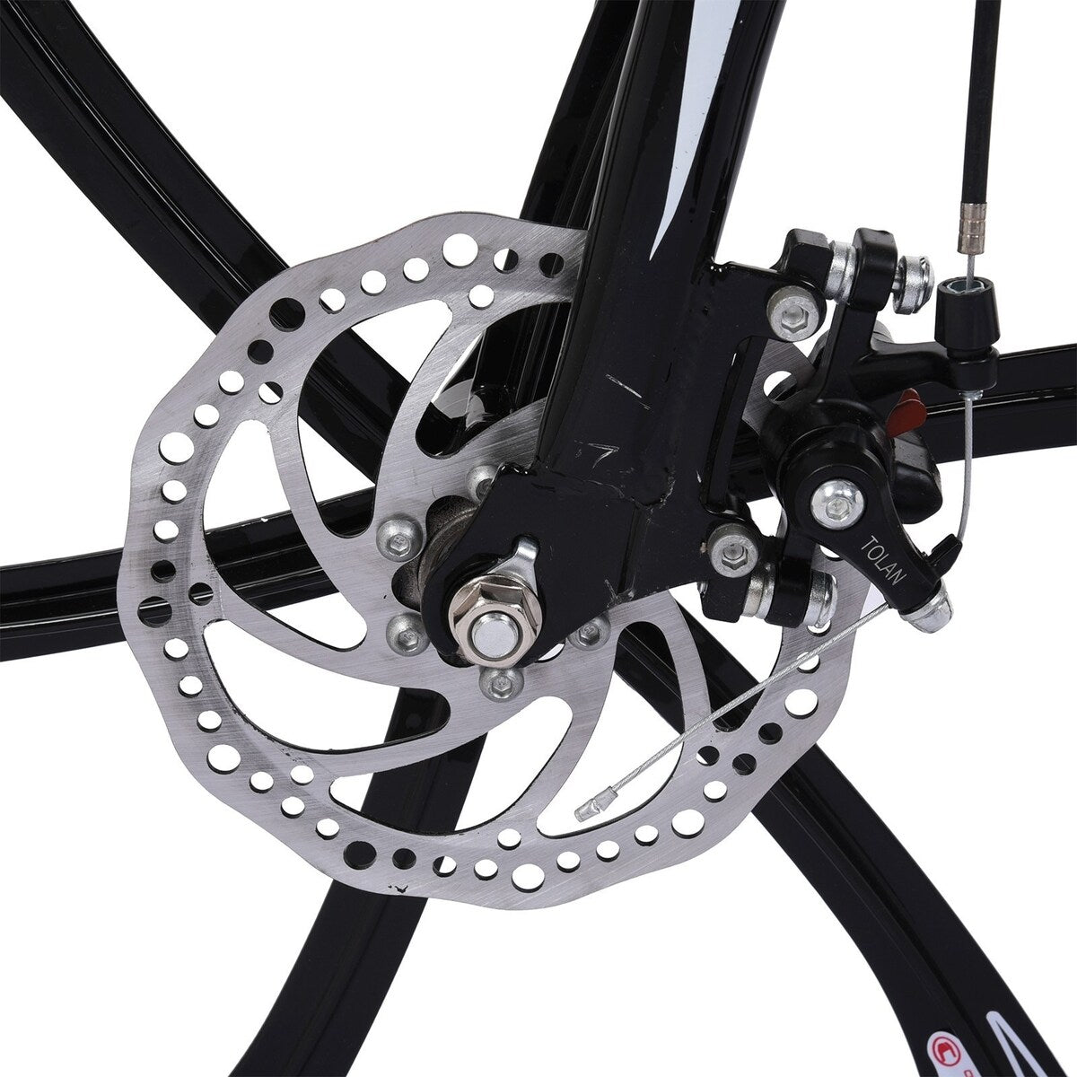 700C Adult Road Bike Steel Frame 17in High Rim Wheel Dual Disc Brake 21 Speed Gear System Men Road Bicycle