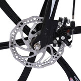 700C Adult Road Bike Steel Frame 17in High Rim Wheel Dual Disc Brake 21 Speed Gear System Men Road Bicycle